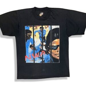 Rare Made In USA Single Stitch Vintage 1990 NWA 100 Miles And Runnin Rap Tee